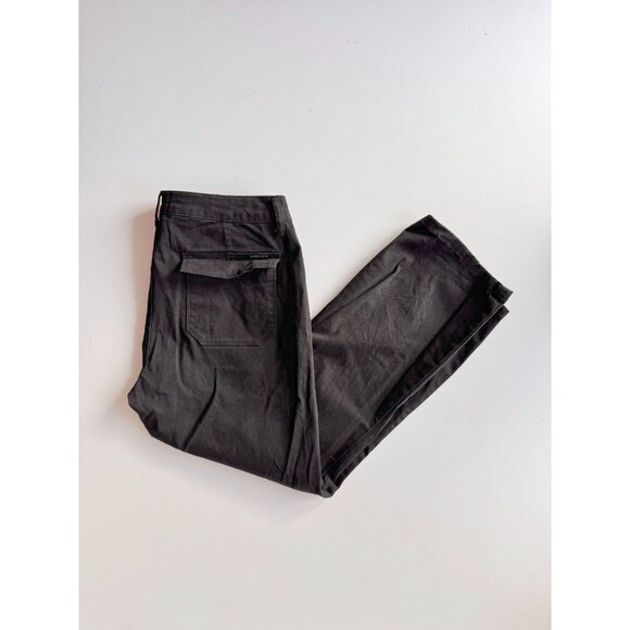 SANCTUARY Peace Crop Black Cotton Twill Mid Rise Straight Chino Pants, Size 28 - Picture 4 of 14